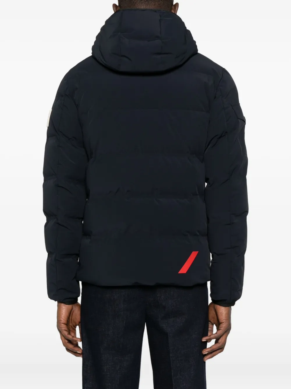 After Label Hooded Padded Jacket In Black