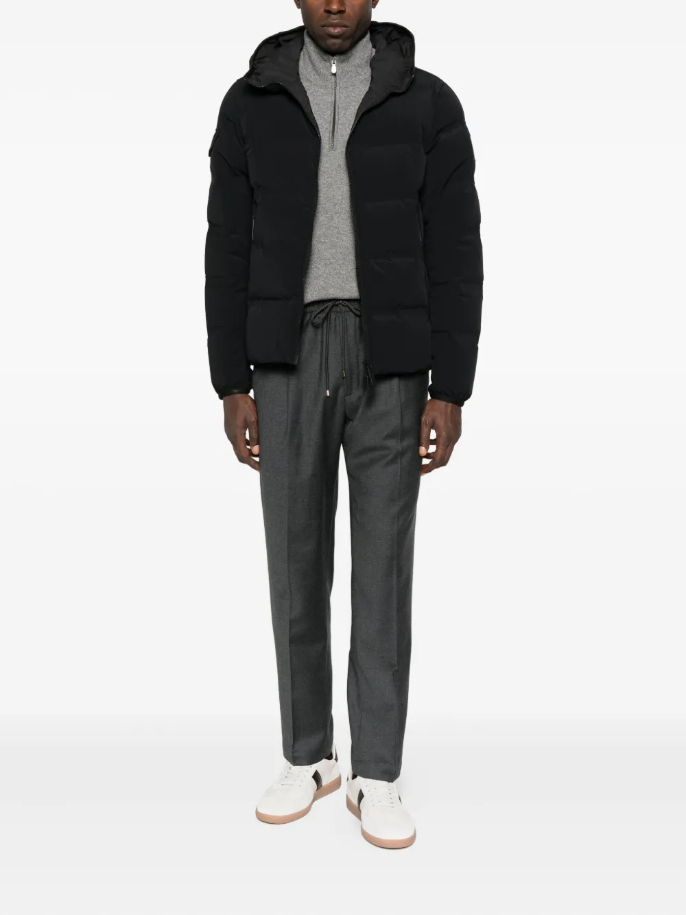 After Label Hooded Zip-front Jacket In Black