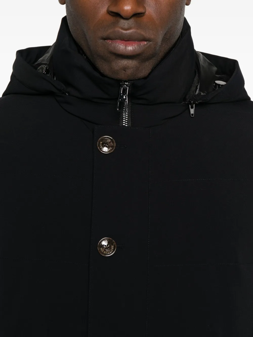 Montecore Hooded Padded Jacket In Black