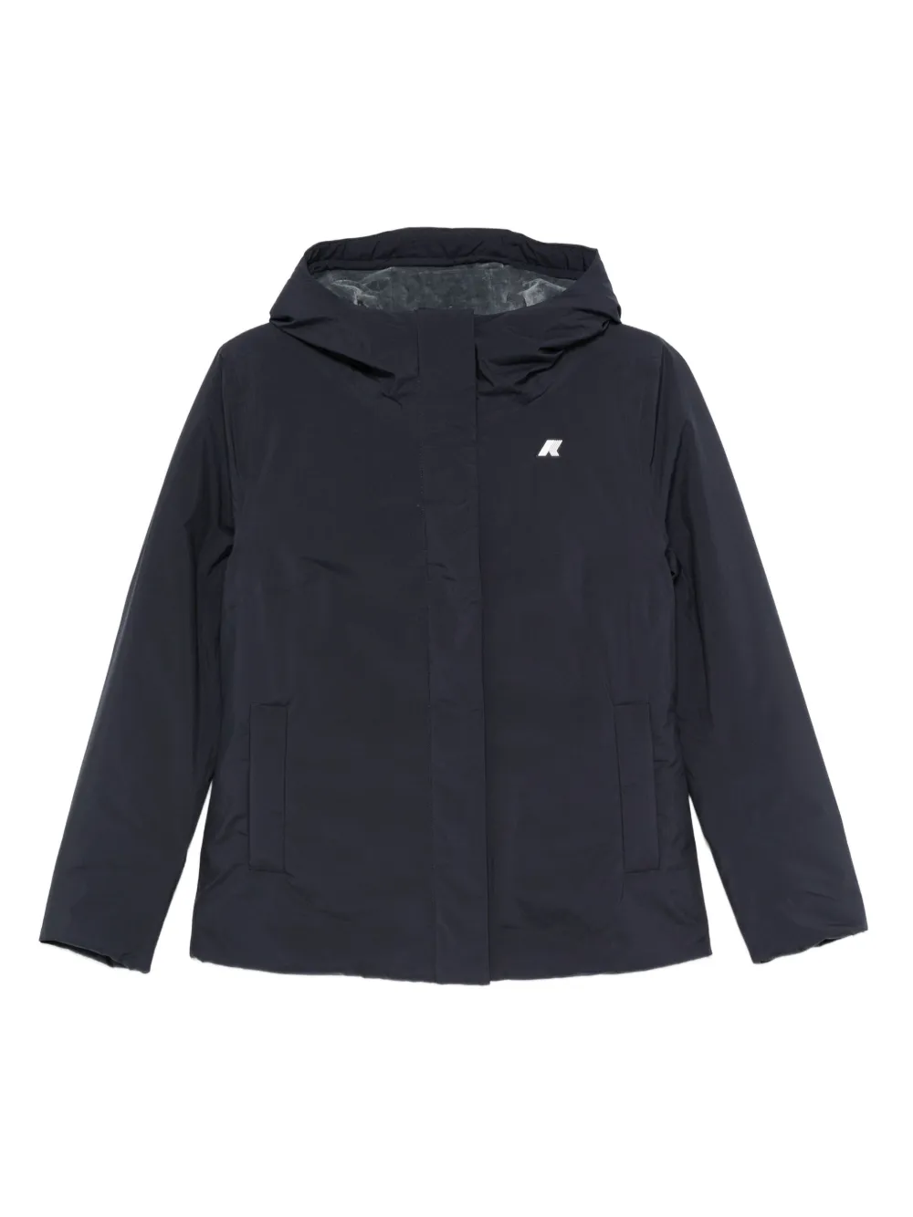 K-way Hooded Padded Jacket In Blue