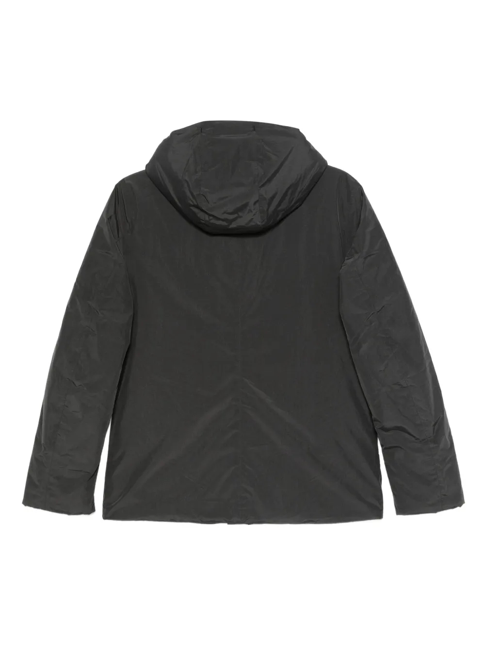 K-way Hooded Zip-front Jacket In Black