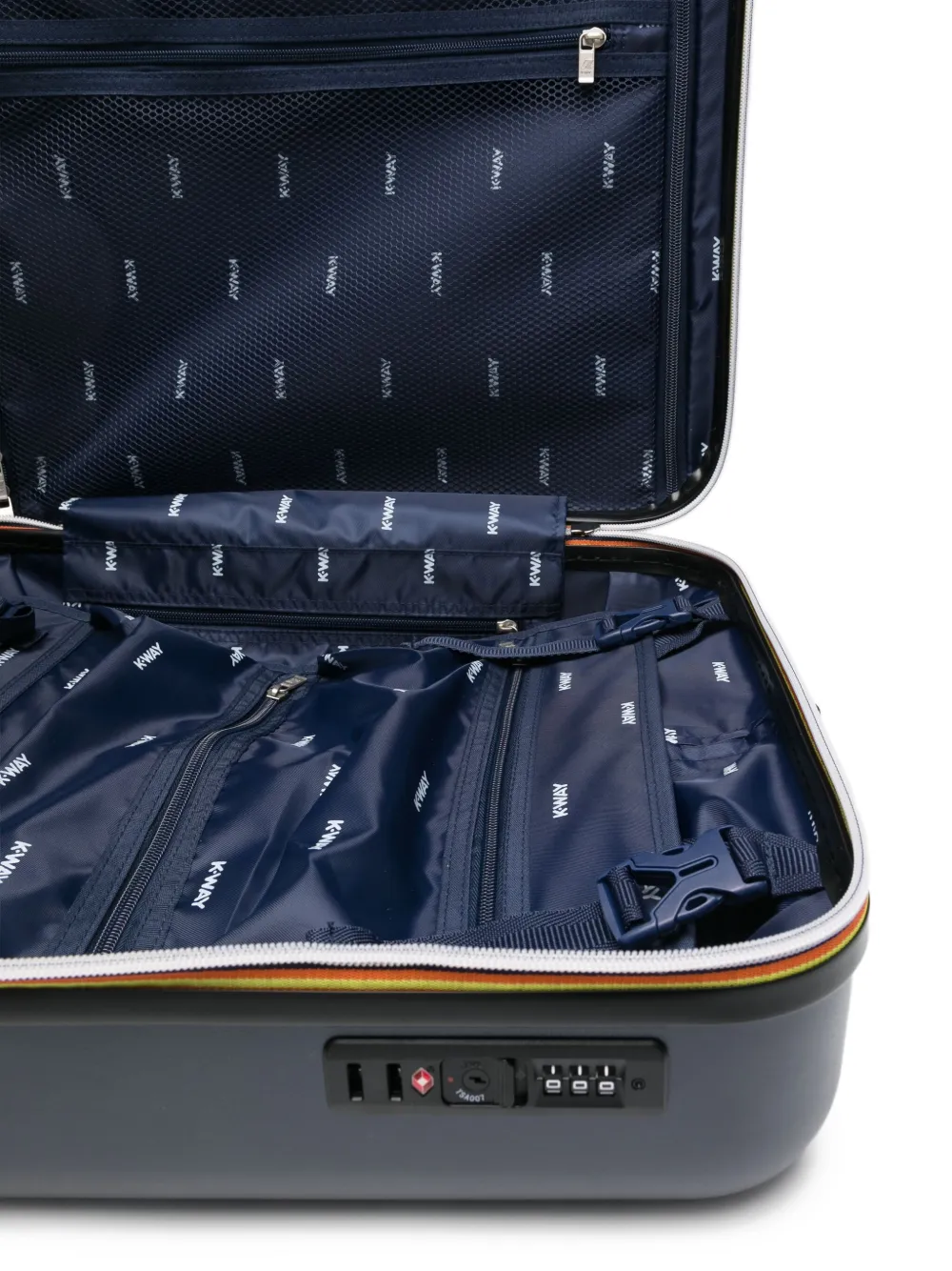 K-Way Eudoxie rolkoffer verfraaid met logo Blauw