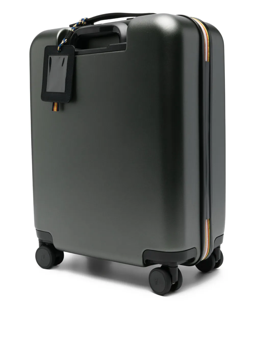 K-way Logo-embossed Suitcase In Green