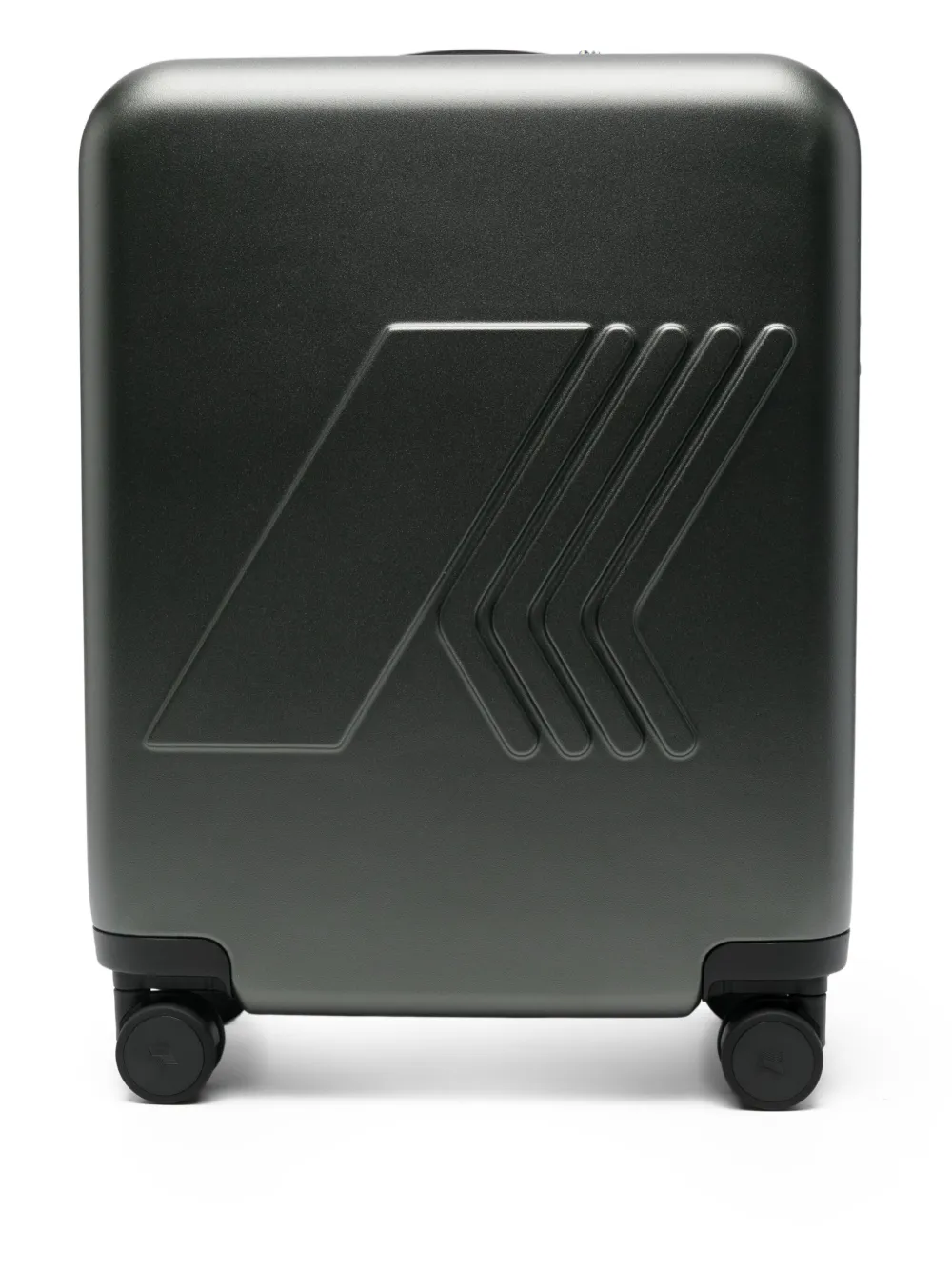 K-way Logo-embossed Suitcase In Green
