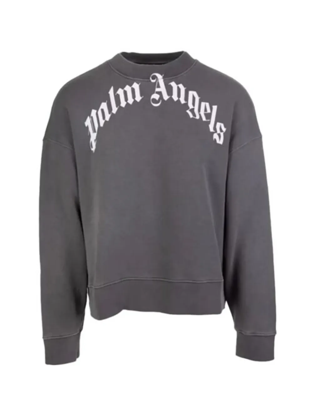 Palm Angels curved logo crew-neck sweatshirt - Schwarz