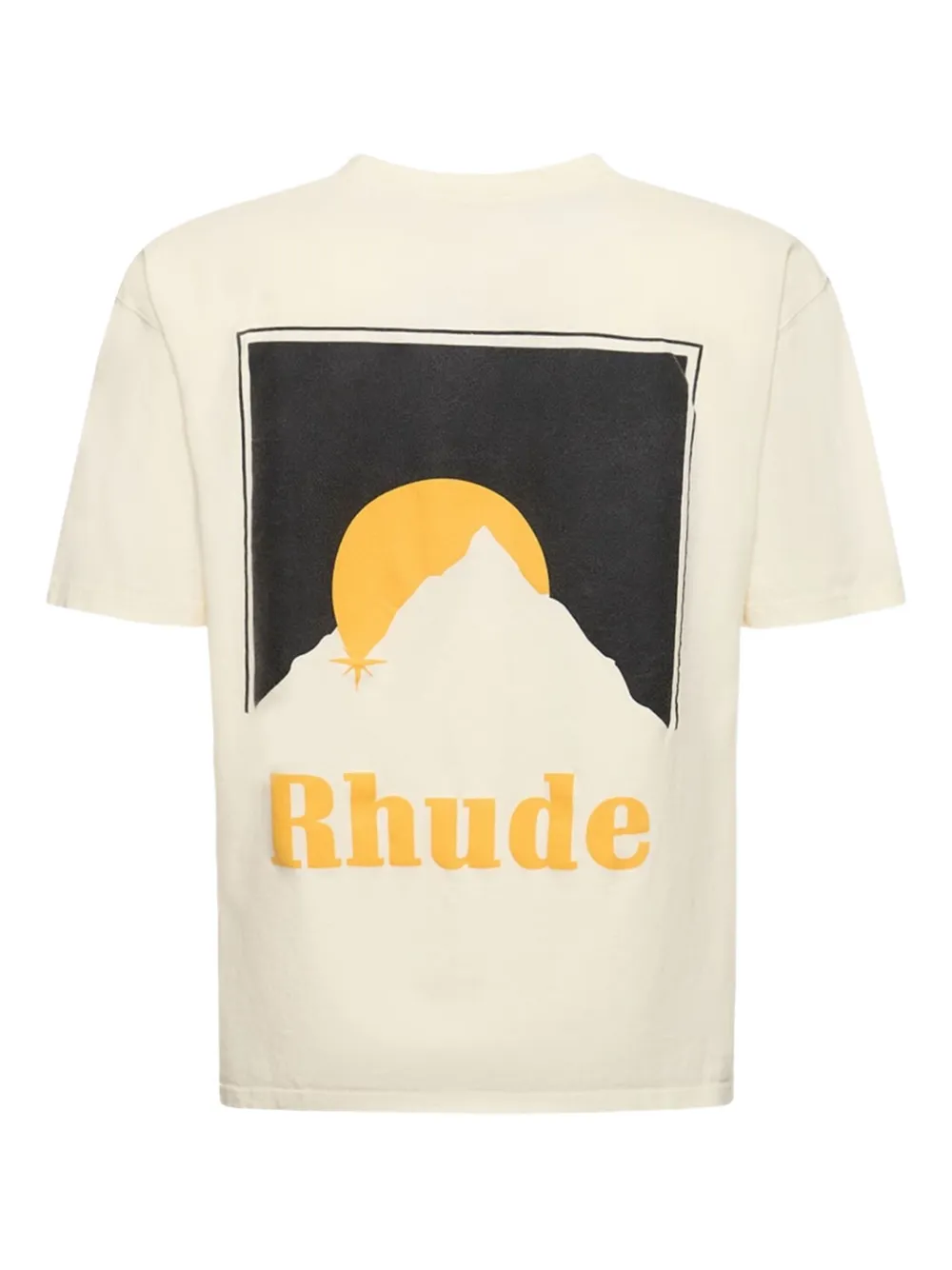 RHUDE moon-mountain graphic t-shirt - Beige