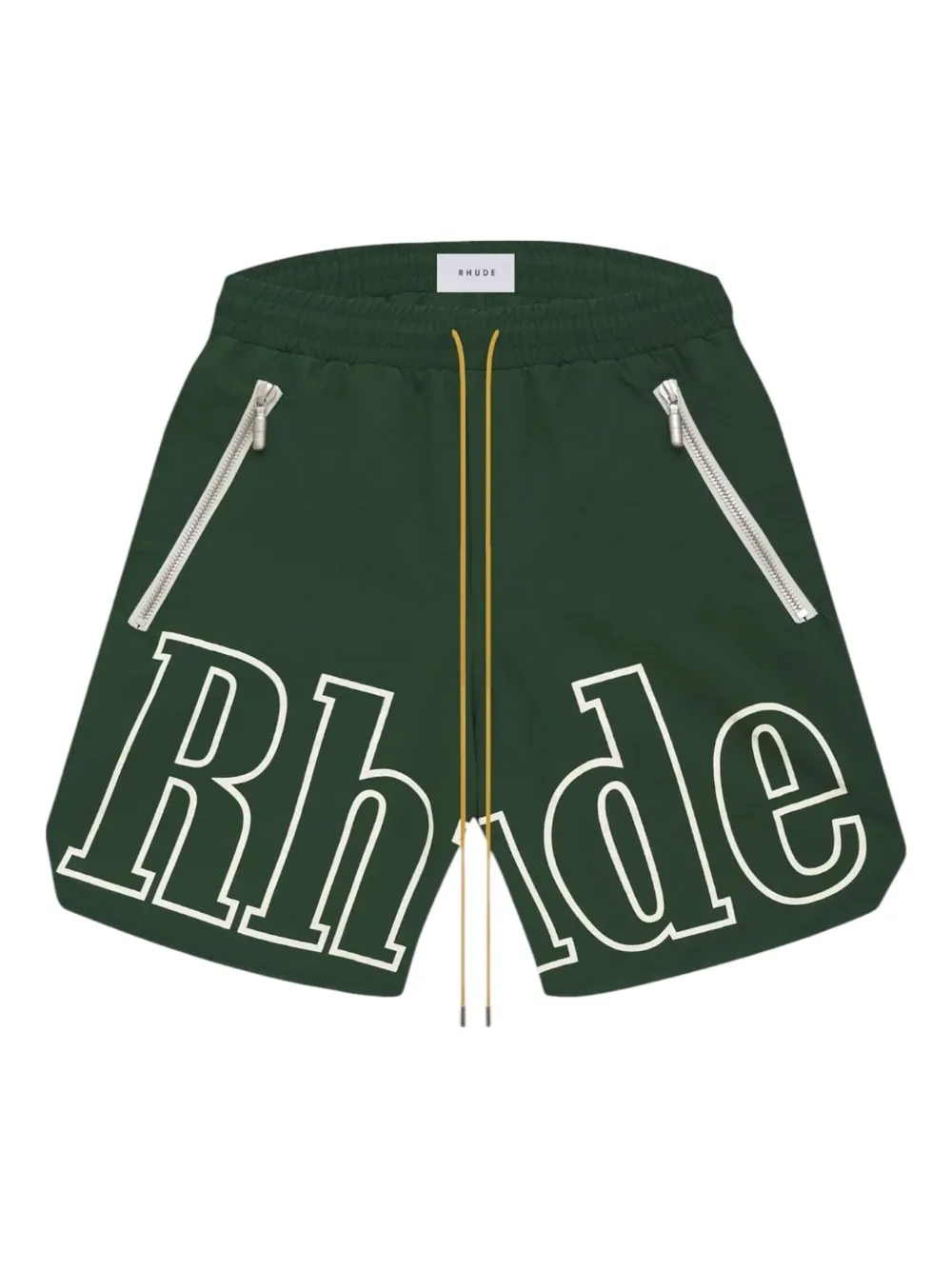 RHUDE logo-print shorts | Green | Image 1