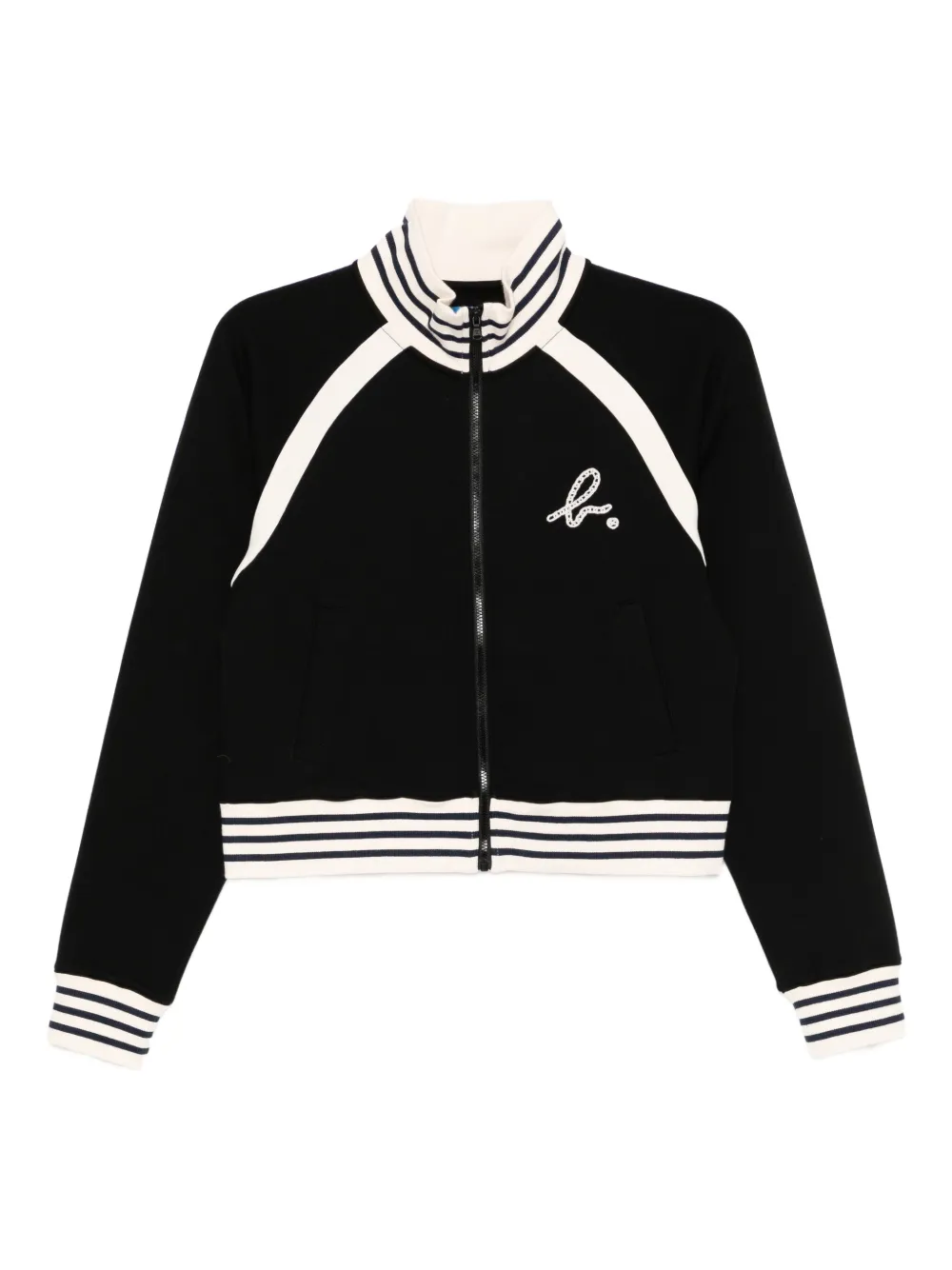 SPORT b. by agnès b. エンブロイダリー ジップ ジャケット - ブラック SPORT b. by agnès b. エンブロイダリー ジップ ジャケット - ブラック
