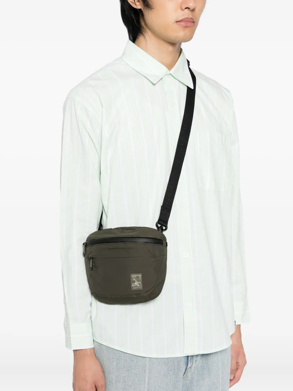 agnès b.  logo-patched messenger bag | Image 2