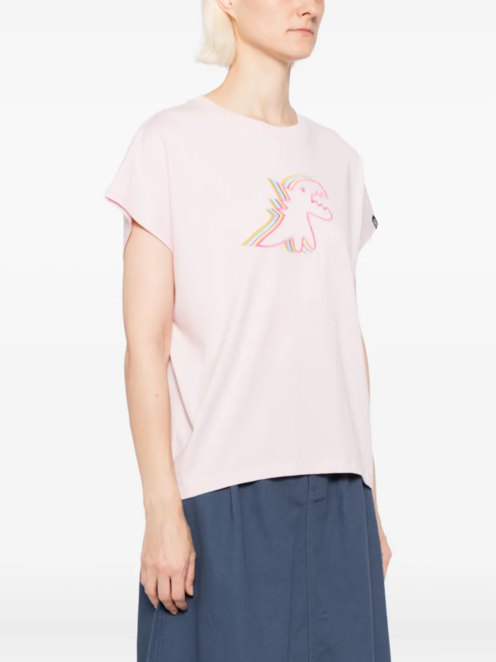 Sport B. By Agnès B. Dino Shadow Cotton T-shirt In Pink