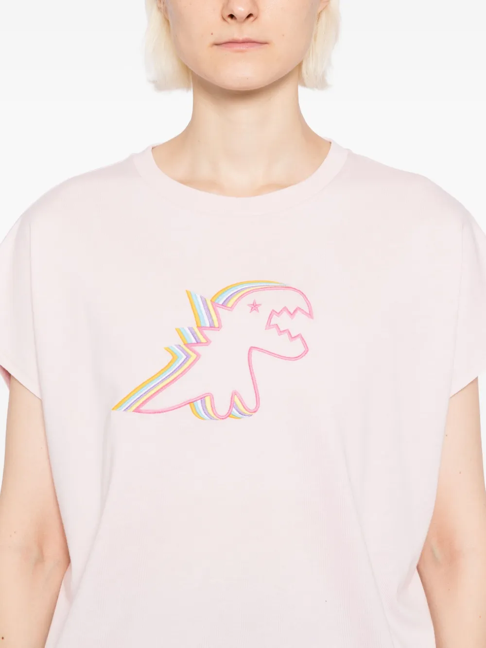 Sport B. By Agnès B. Dino Shadow Cotton T-shirt In Pink