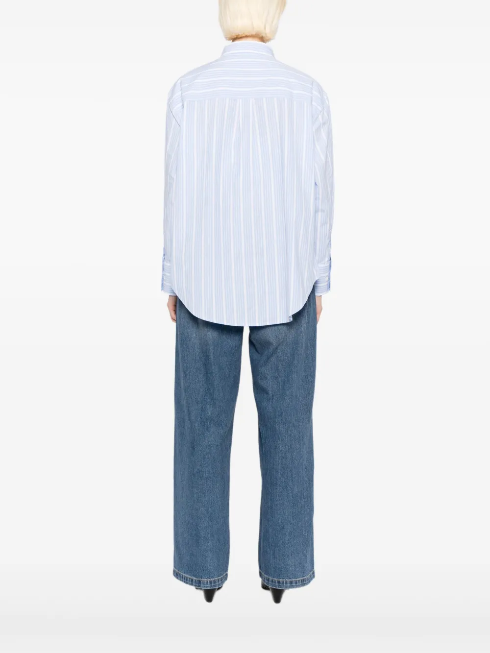 SPORT b. by agnès b. Gestreept katoenen blouse Blauw