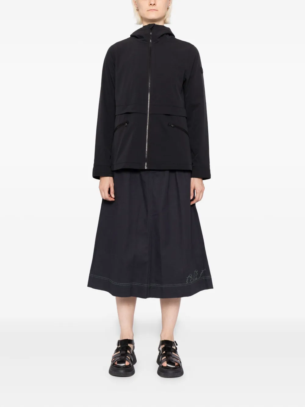 Sport B. By Agnès B. Dino-embroidered Skirt In Black
