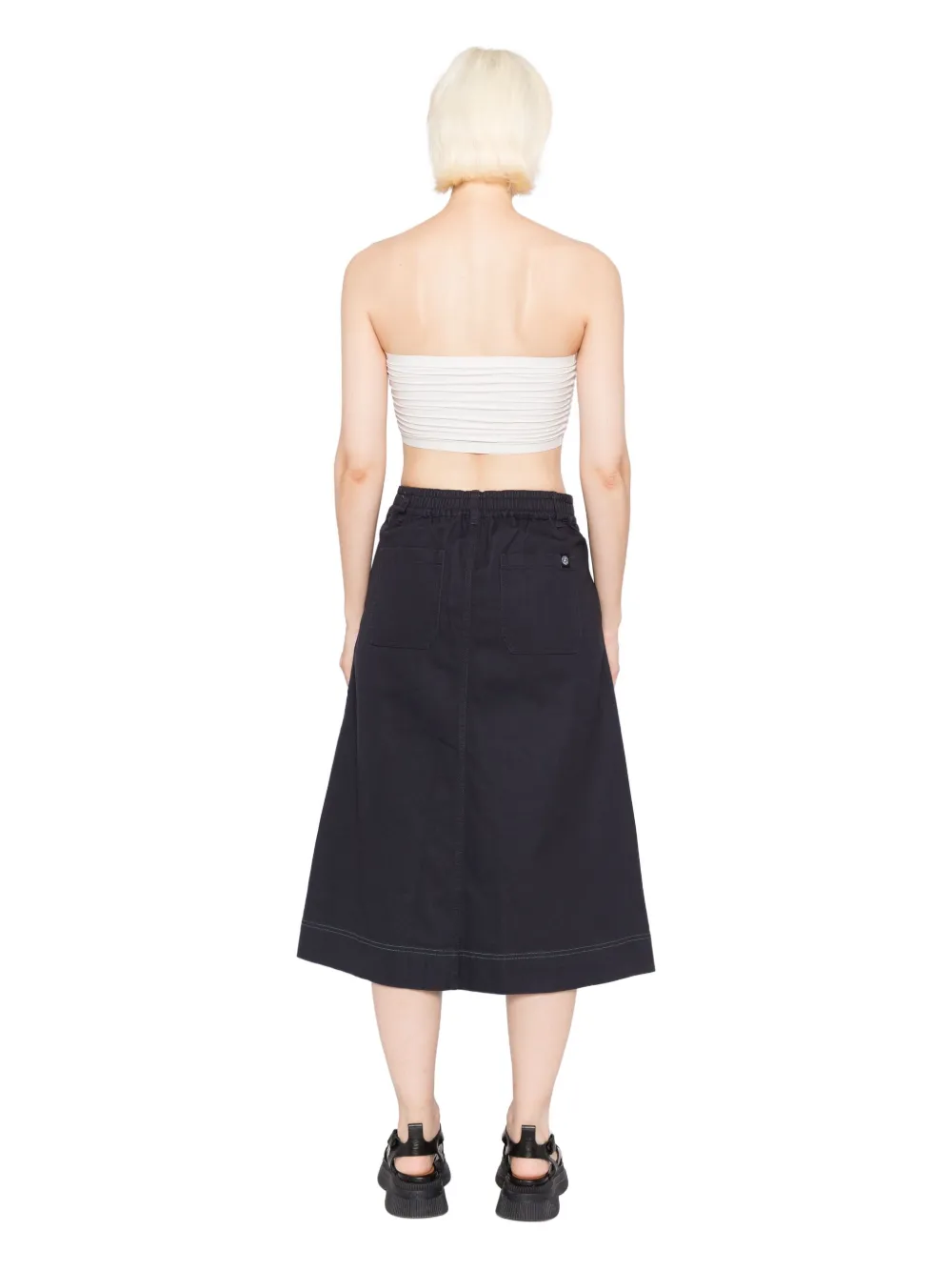 Sport B. By Agnès B. Dino-embroidered Skirt In Black