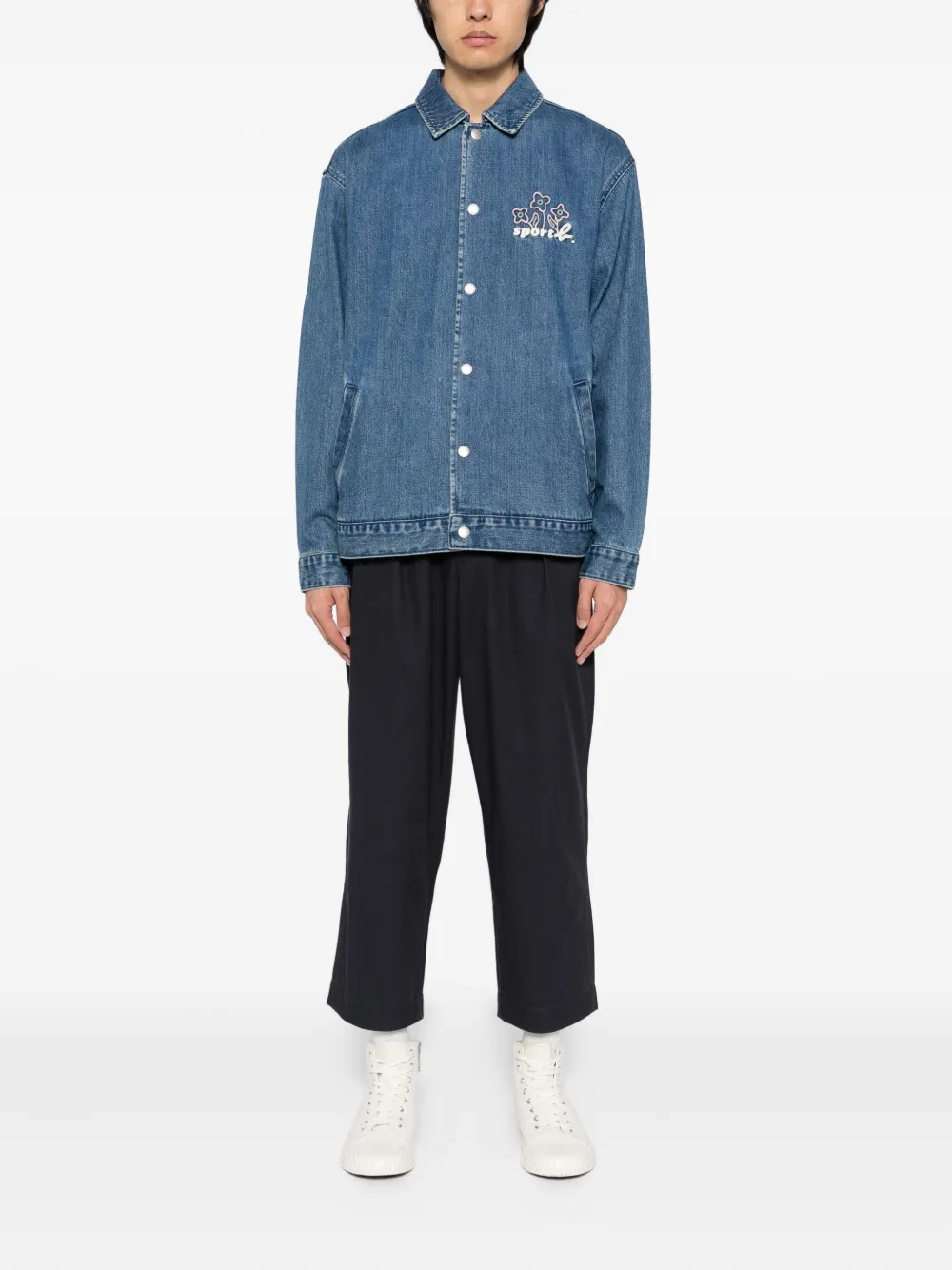 SPORT b. by agnès b. Broek met logopatch - Zwart