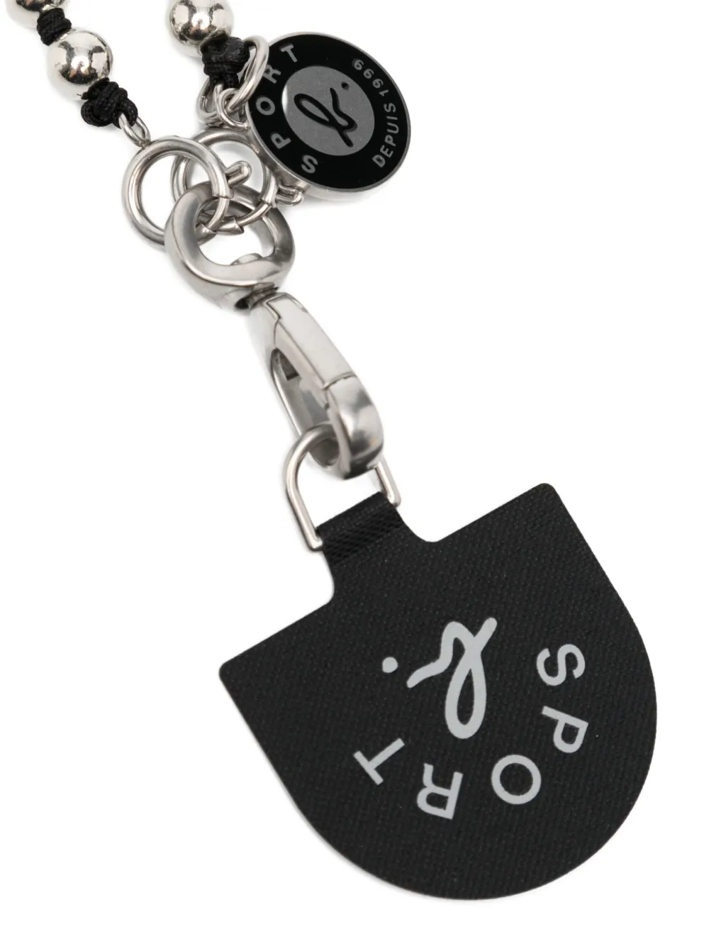 Sport B. By Agnès B. Logo-plaque Phone Strap In Metallic