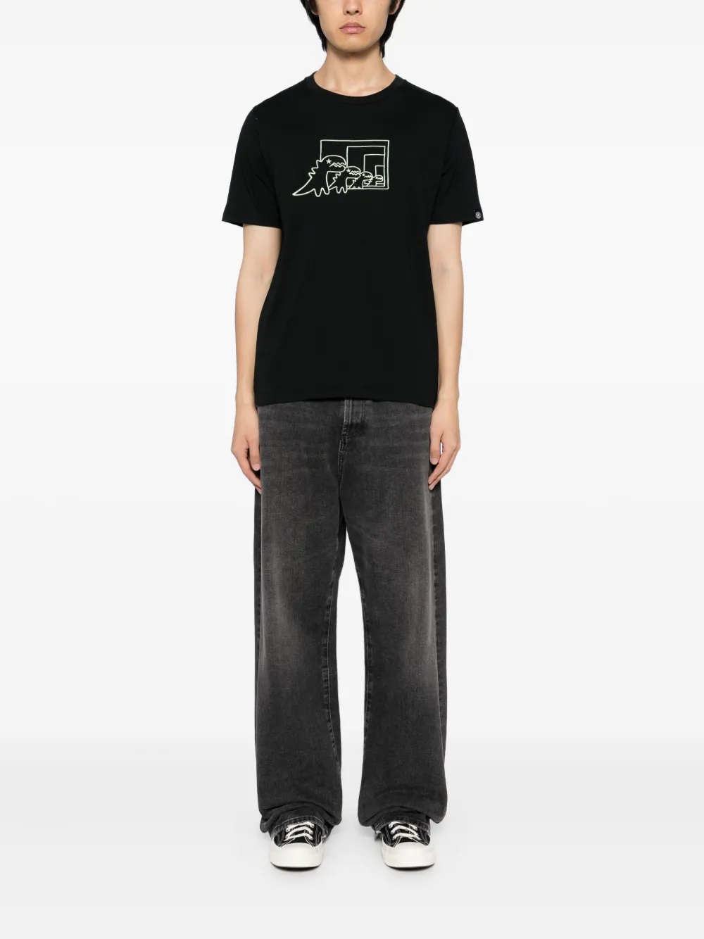 SPORT b. by agnès b. T-shirt met geborduurd logo - Zwart