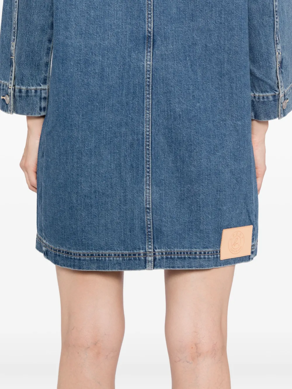 Sport B. By Agnès B. Logo-patch Denim Dress In Blue