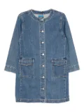 SPORT b. by agnès b. logo-patch denim dress - Blue