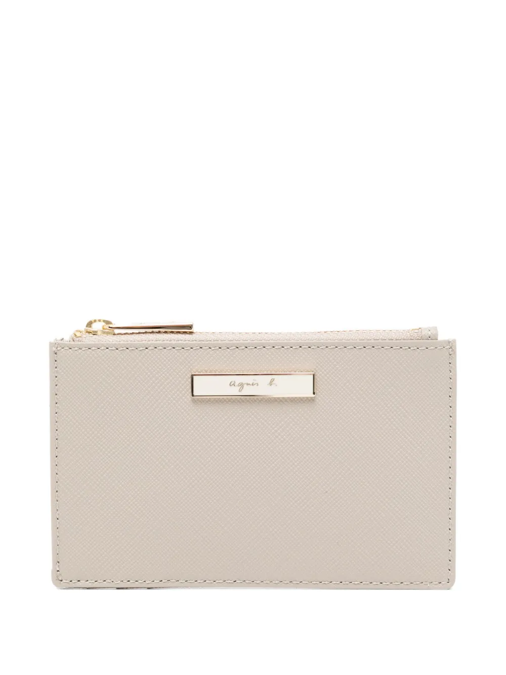 agnès b.  leather wallet | Neutrals | Image 1