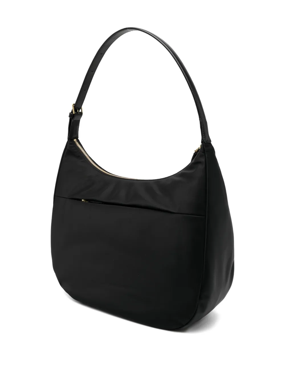Agnès B. Large Logo-plaque Shoulder Bag In Black