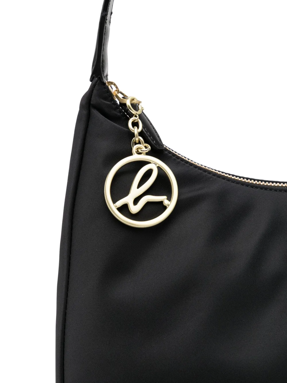 Agnès B. Large Logo-plaque Shoulder Bag In Black