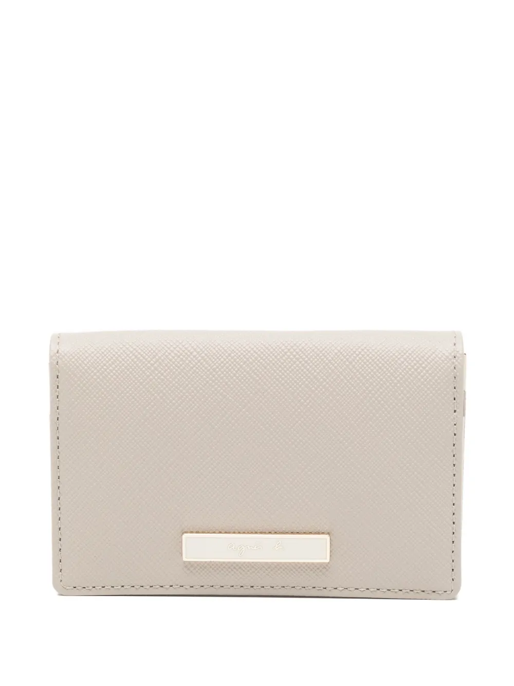 agnès b.  leather wallet | Neutrals | Image 1