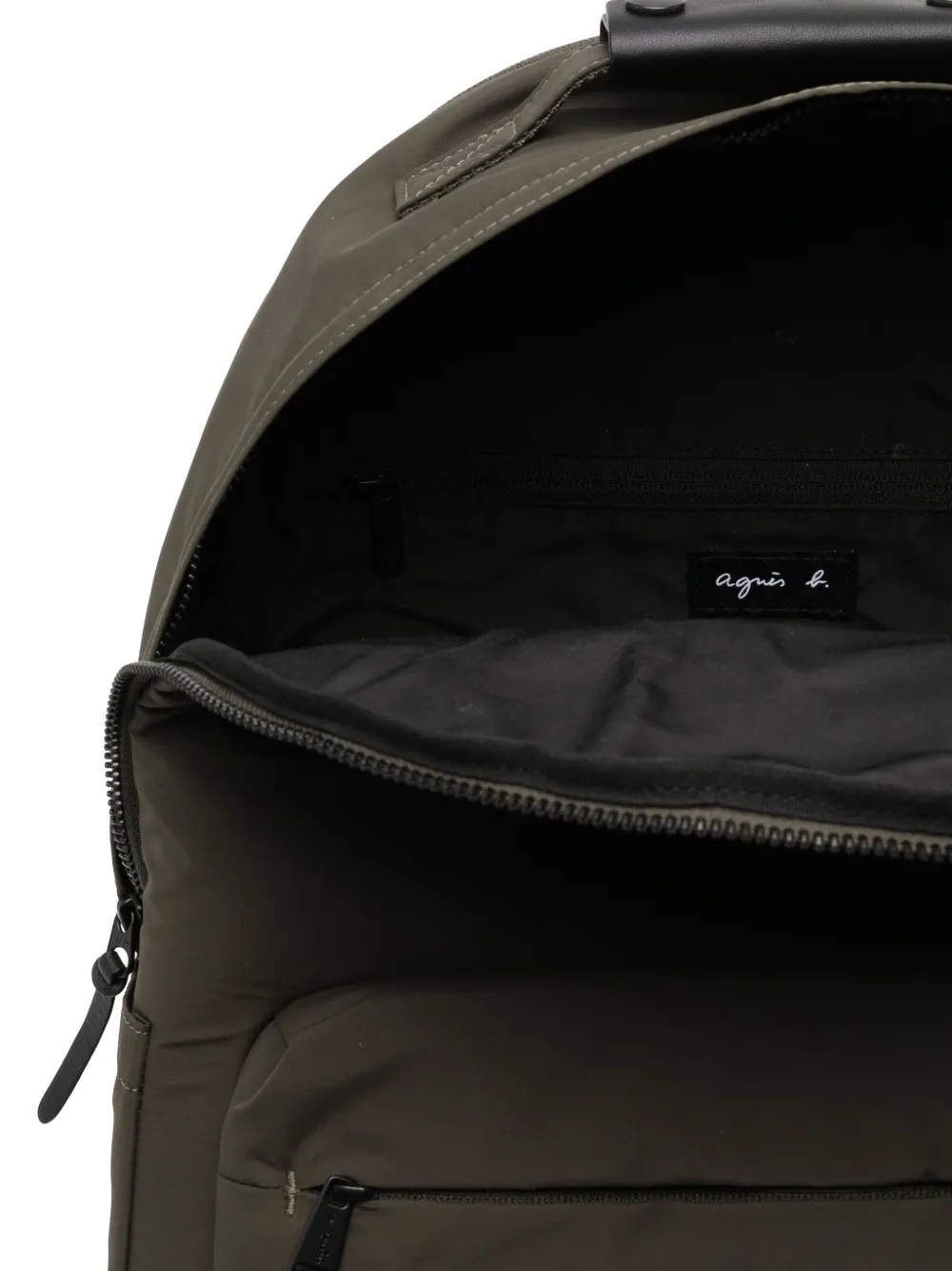 Agnès B. Logo-patched Backpack In Green