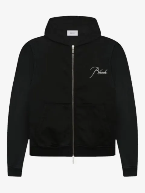 RHUDE hoodie zippé à logo brodé