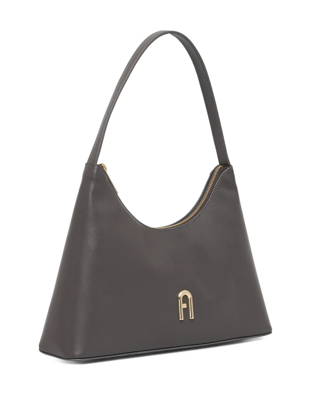 Furla Diamante S logo zip tote bag - Grijs