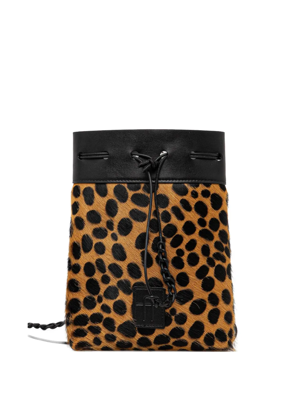 Forte Forte animal-print drawstring bucket bag - Marrone