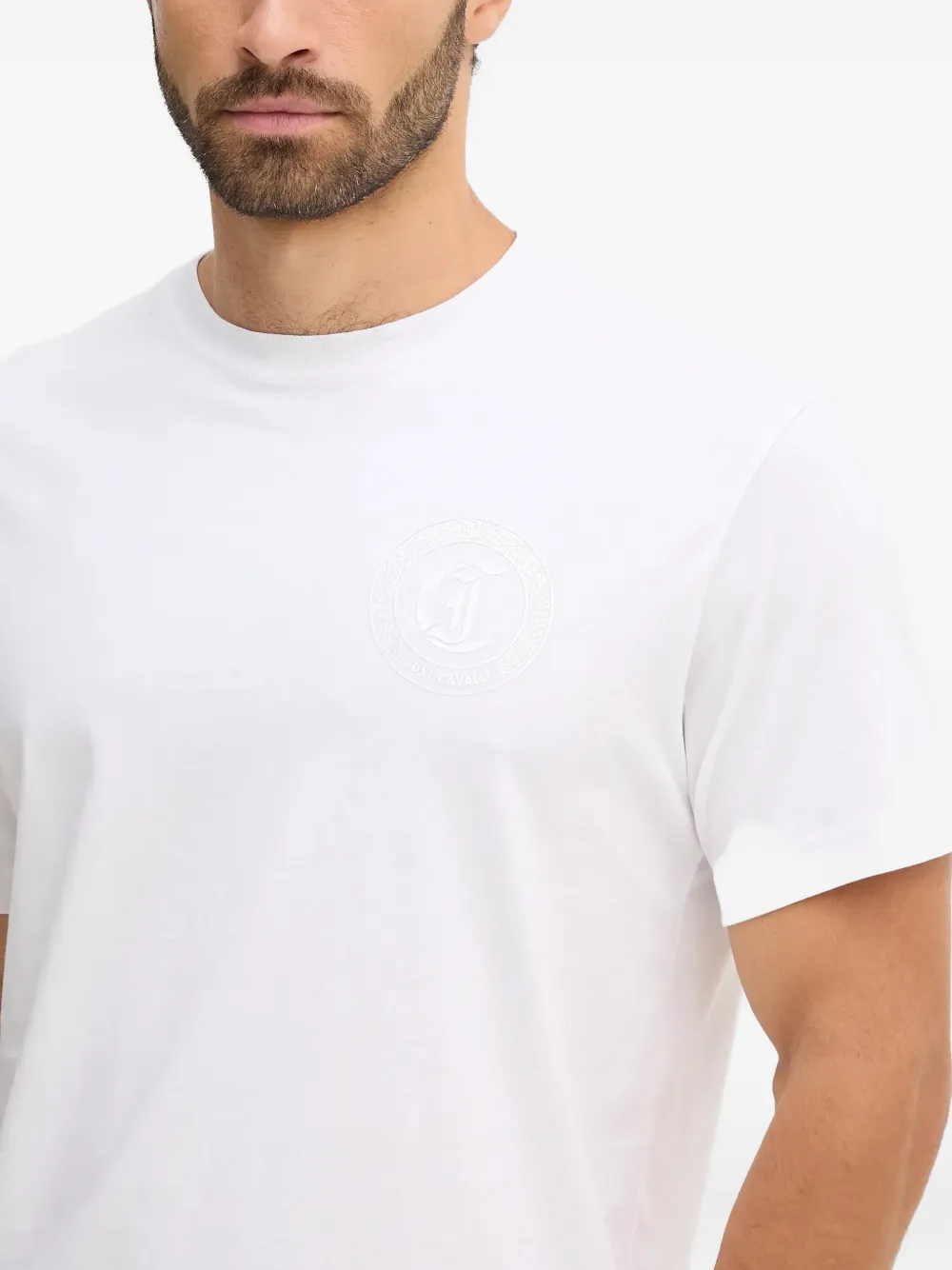 Just Cavalli T-shirt met logo Wit