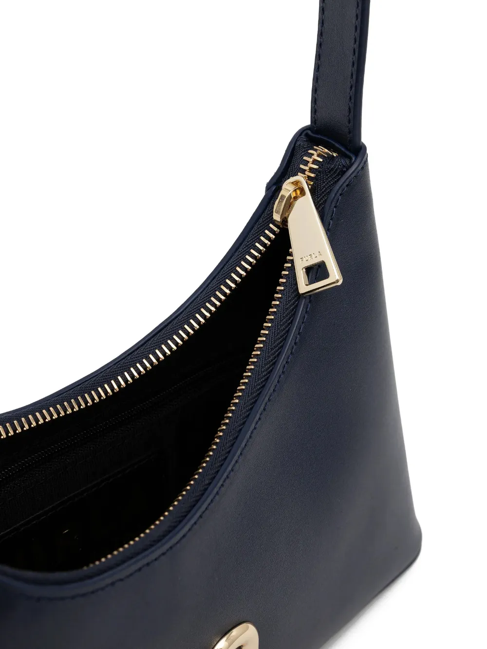 Furla Shopper met logo en rits Blauw
