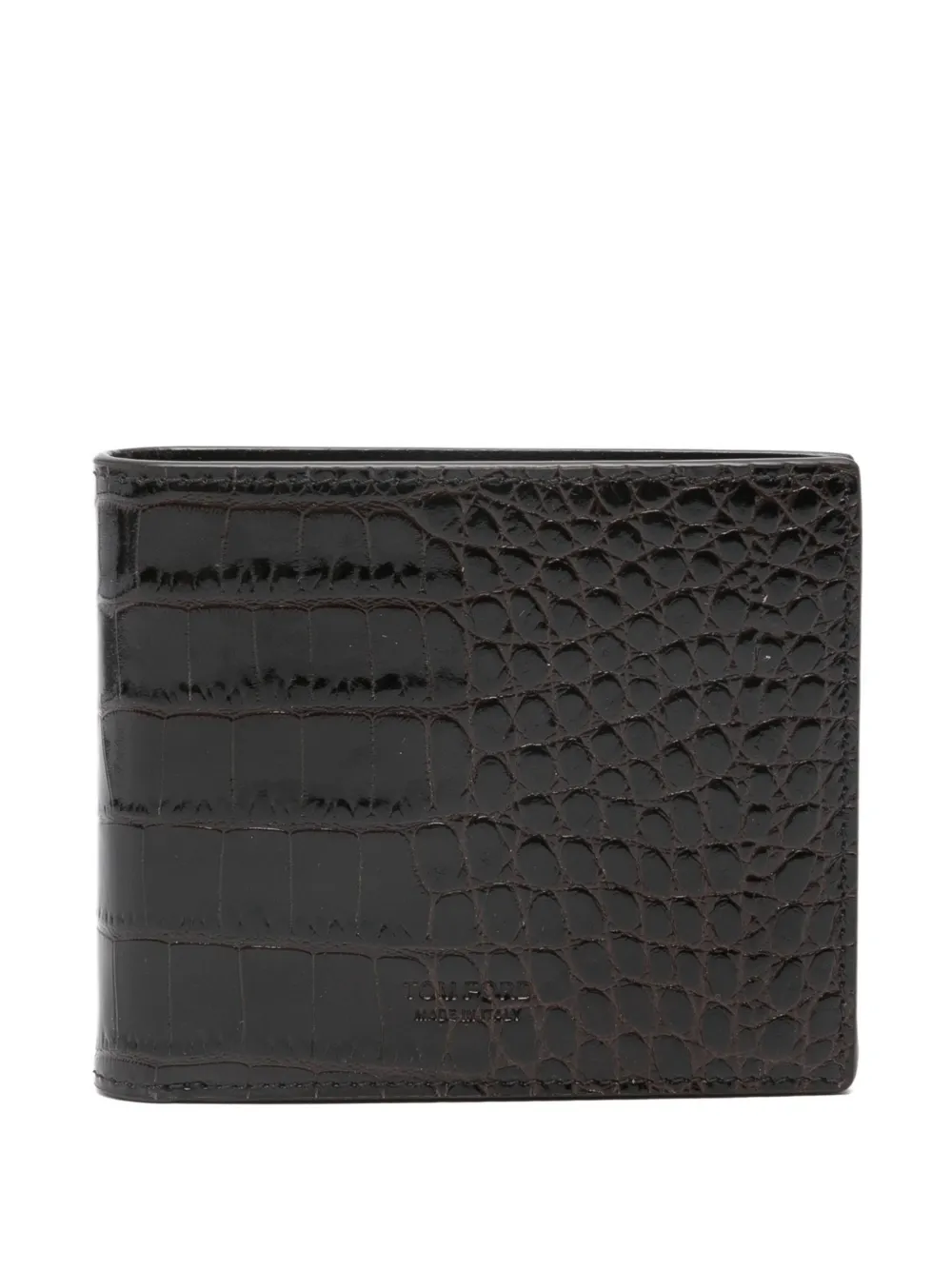 Tom Ford Crocodile Leather Wallet Wallets And Card Holders Brown In Black
