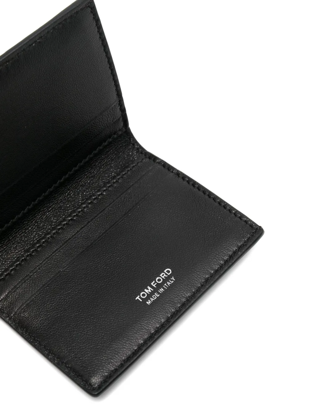 TOM FORD Pasjeshouder met krokodillenleer reliëf Zwart