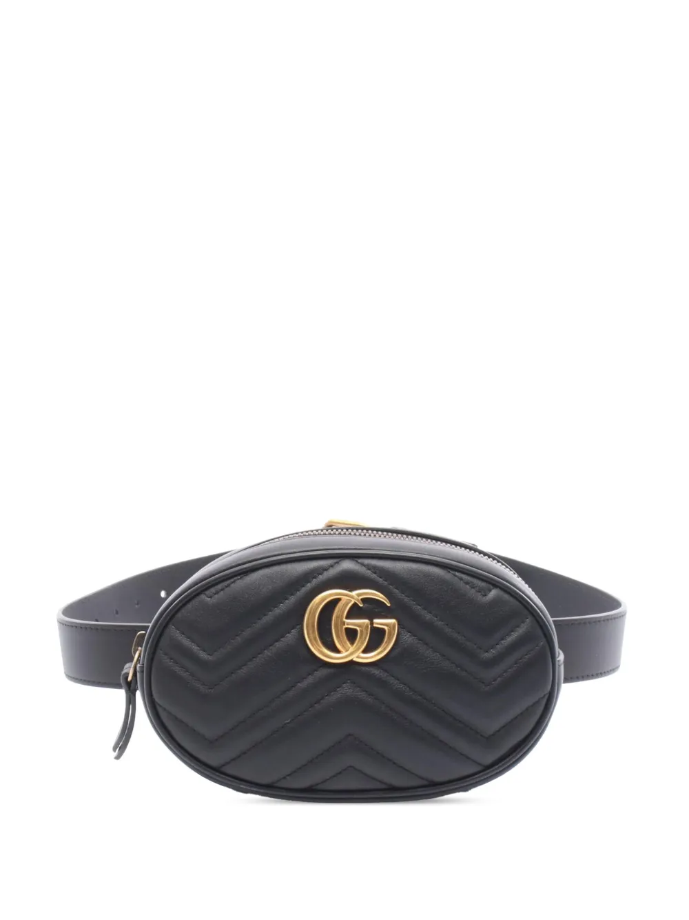 Gucci Pre-Owned 2016-2025 GG Marmont Matelasse Leather belt bag | Black | Image 1