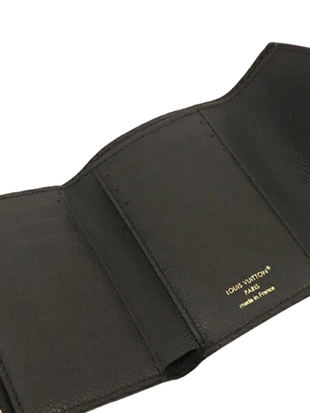 Pre-owned Louis Vuitton 2021-2025 Monogram Empreinte Victorine Wallet Small Wallets In Black