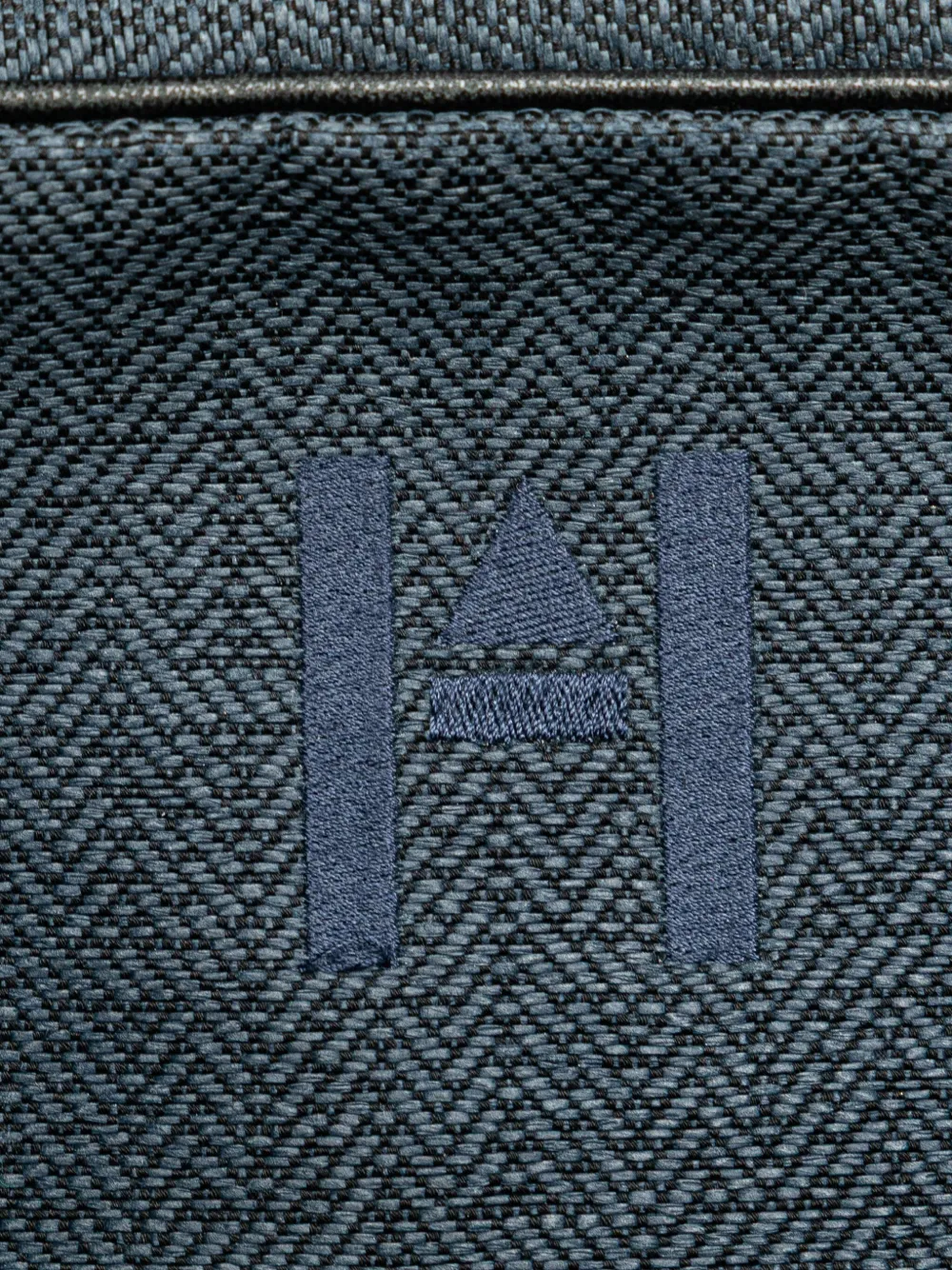 Pre-owned Hermes 2010-2025 Toile Globe Trotter Mm Pouch In Blue
