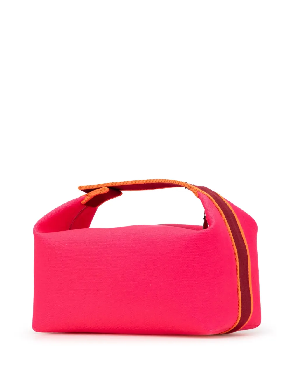 Pre-owned Hermes 2020-2025 Large Canvas Bride A Brac Vanity Bag In Pink