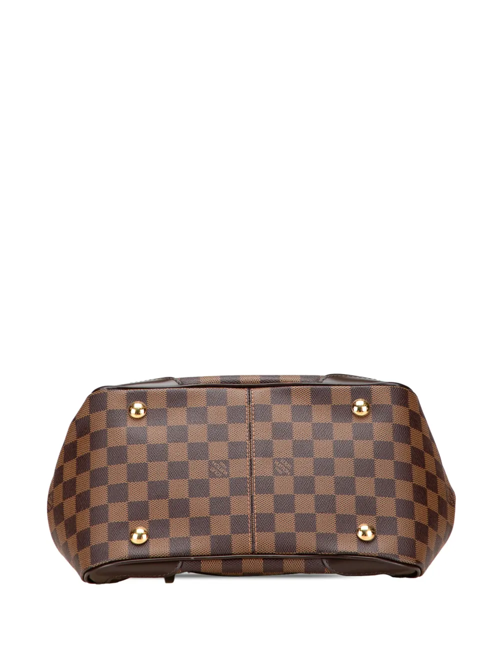 Pre-owned Louis Vuitton 2014 Damier Ebene Verona Pm Handbag In Brown