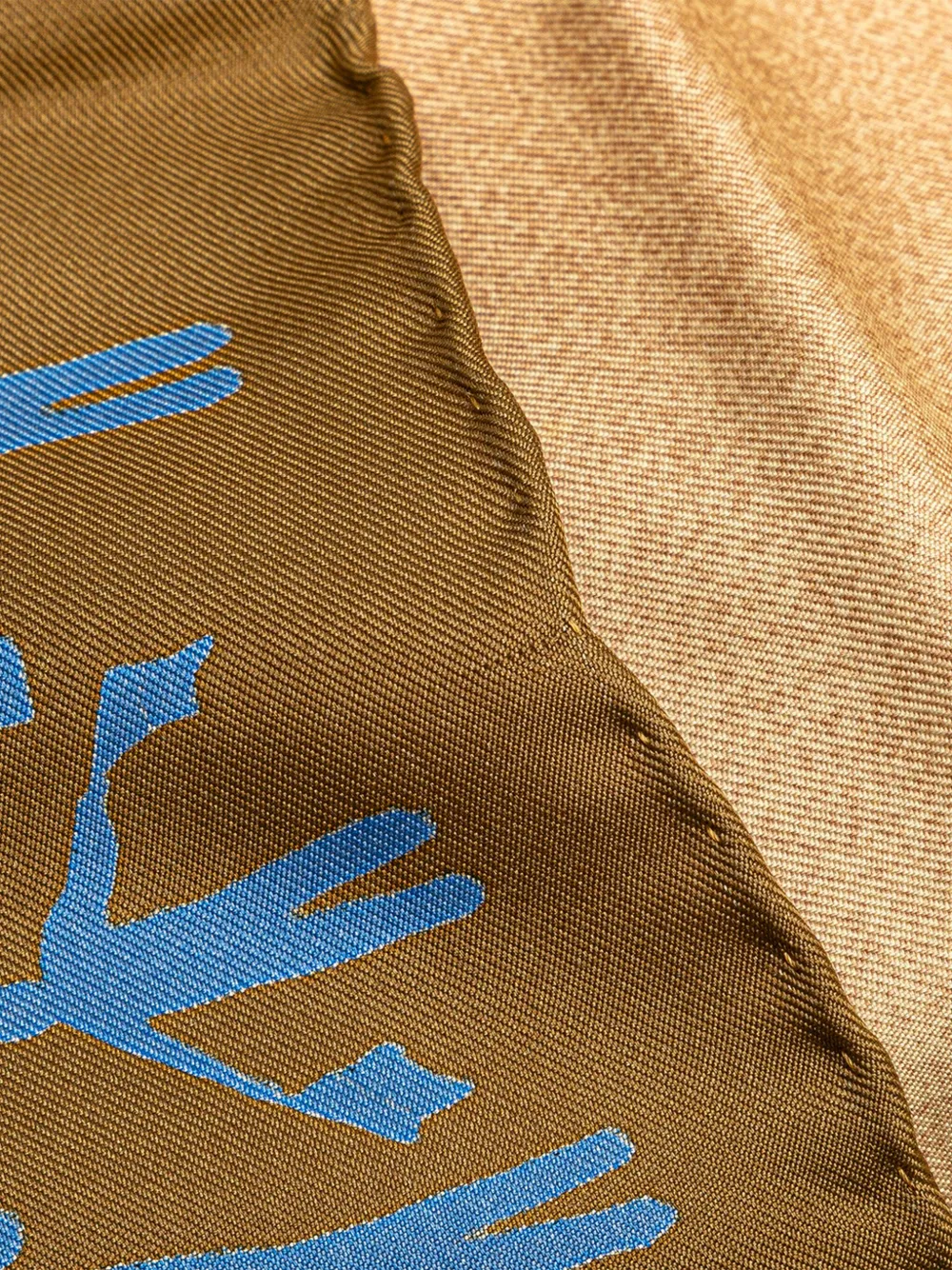 Pre-owned Hermes 20th Century En Course Silk Scarf Scarves In Brown