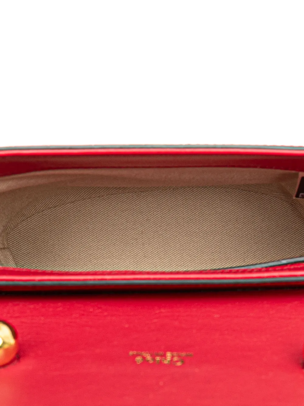 Pre-owned Chloé 2019 Croc Embossed Leather Aby Lock Satchel In Red