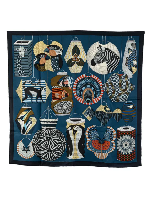 Hermès Pre-Owned 20th Century Lanternes Ballons et Cocardes Silk Scarf scarves