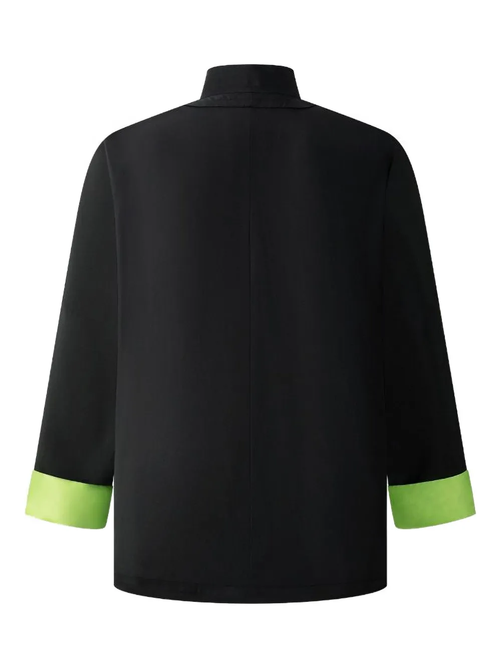 Shanghai Tang Stand-up Collar Silk Jacket In Black