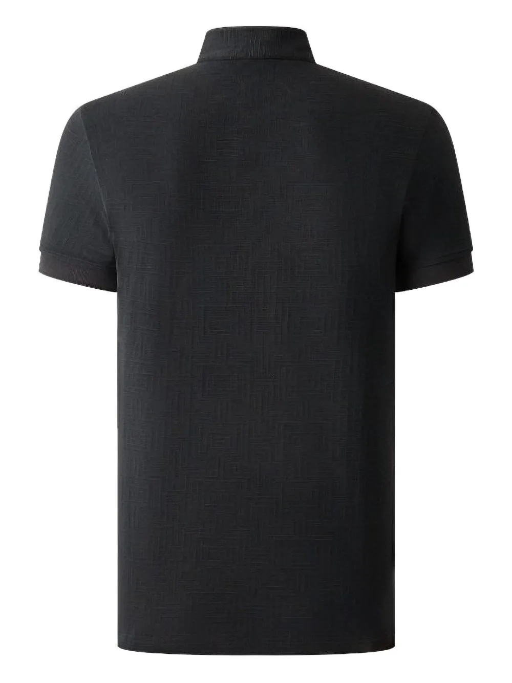 Shanghai Tang Poloshirt met ronde hoge kraag en jacquard - Grijs