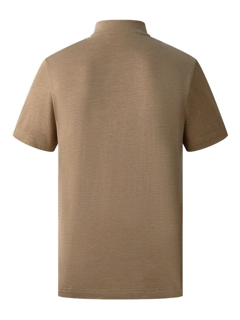 Shanghai Tang T-shirt met geborduurd logo Beige