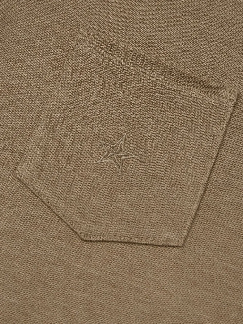 Shanghai Tang T-shirt met geborduurd logo Beige
