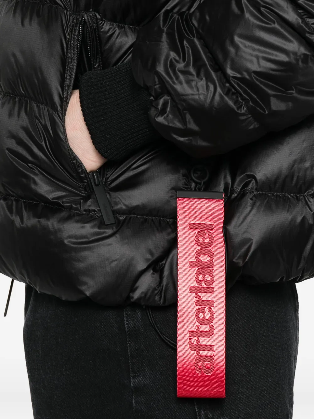 After Label Blaine Hooded Quilted Jacket In Black