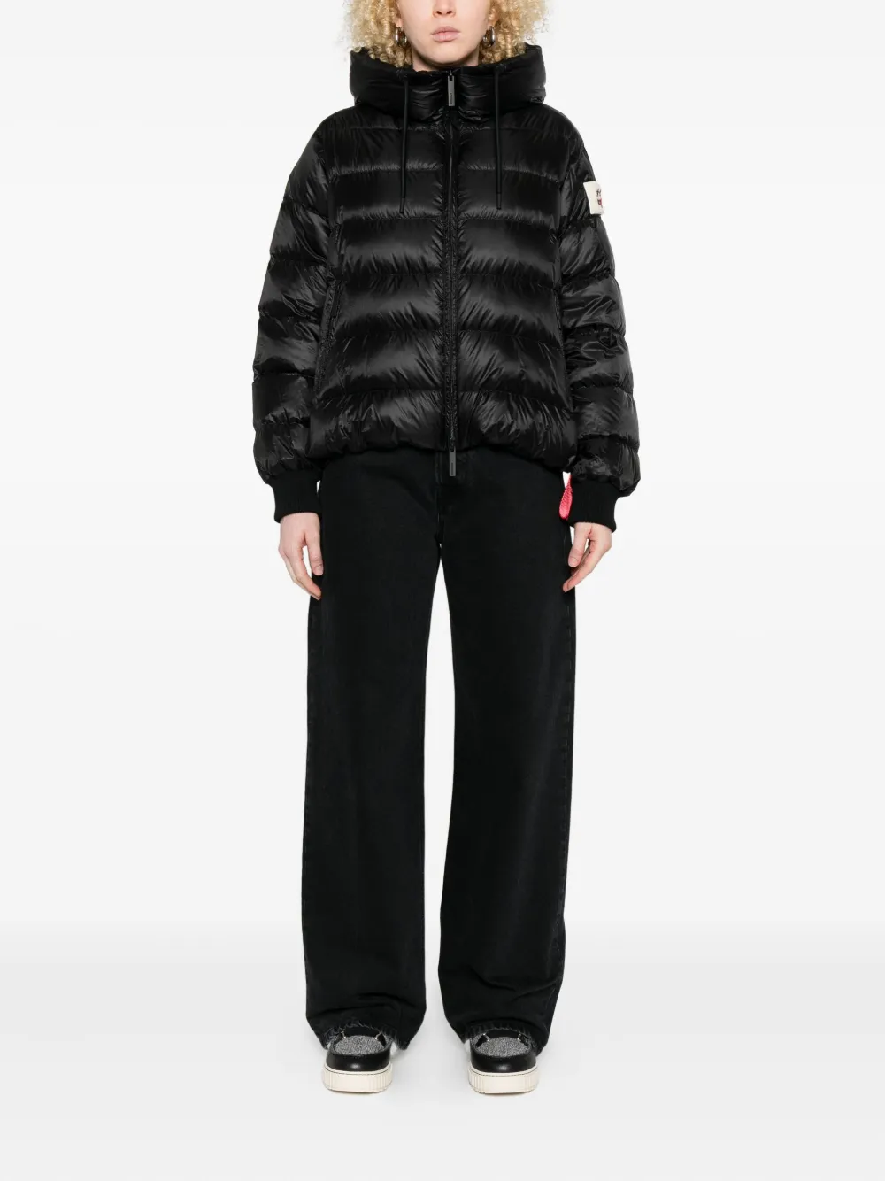After Label Blaine Hooded Quilted Jacket In Black