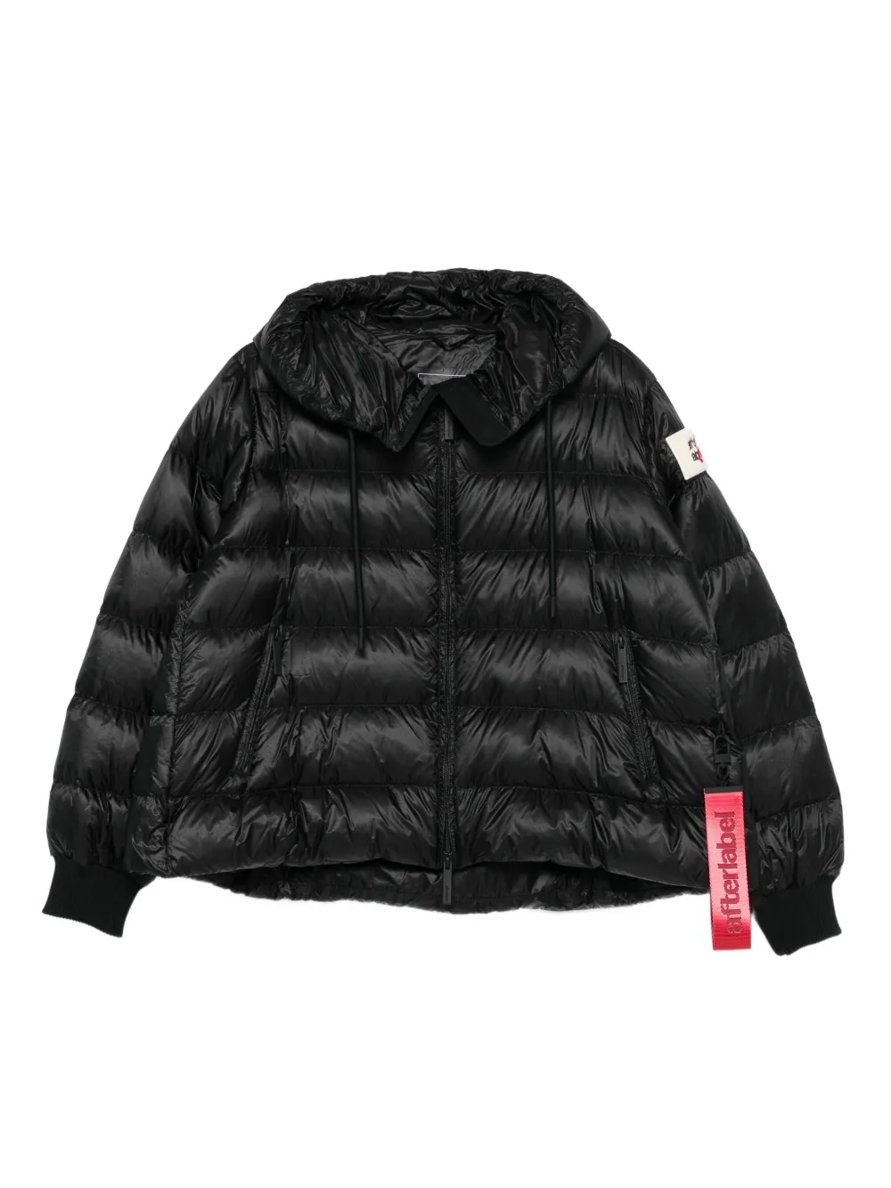 After Label Blaine Hooded Quilted Jacket In Black